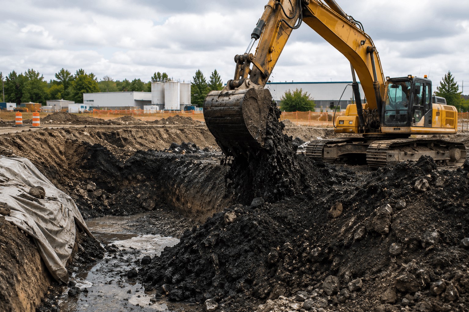 Travaux de caractérisation et décontamination de sols contaminés au Québec
